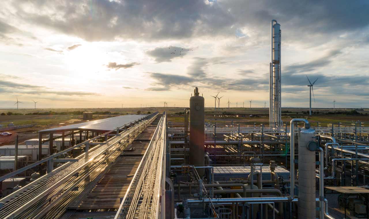 A midstream processing plant
